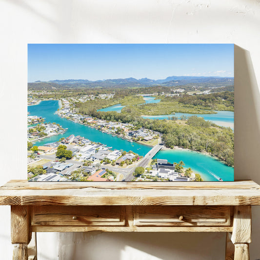 Tallebudgera Creek Waterway Wall Art stretched canvas wall art