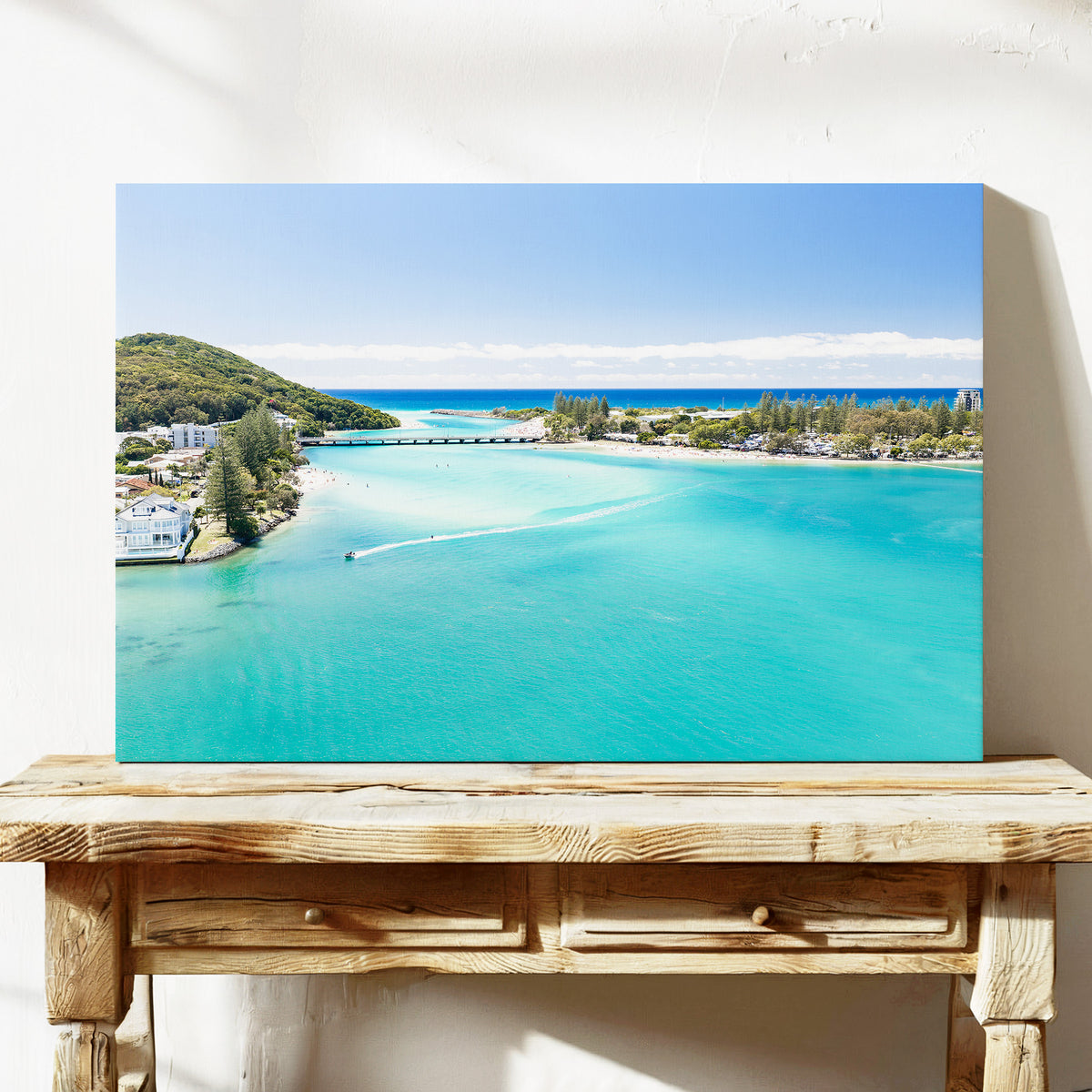 Tallebudgera Creek Entrance Canvas stretched canvas wall art