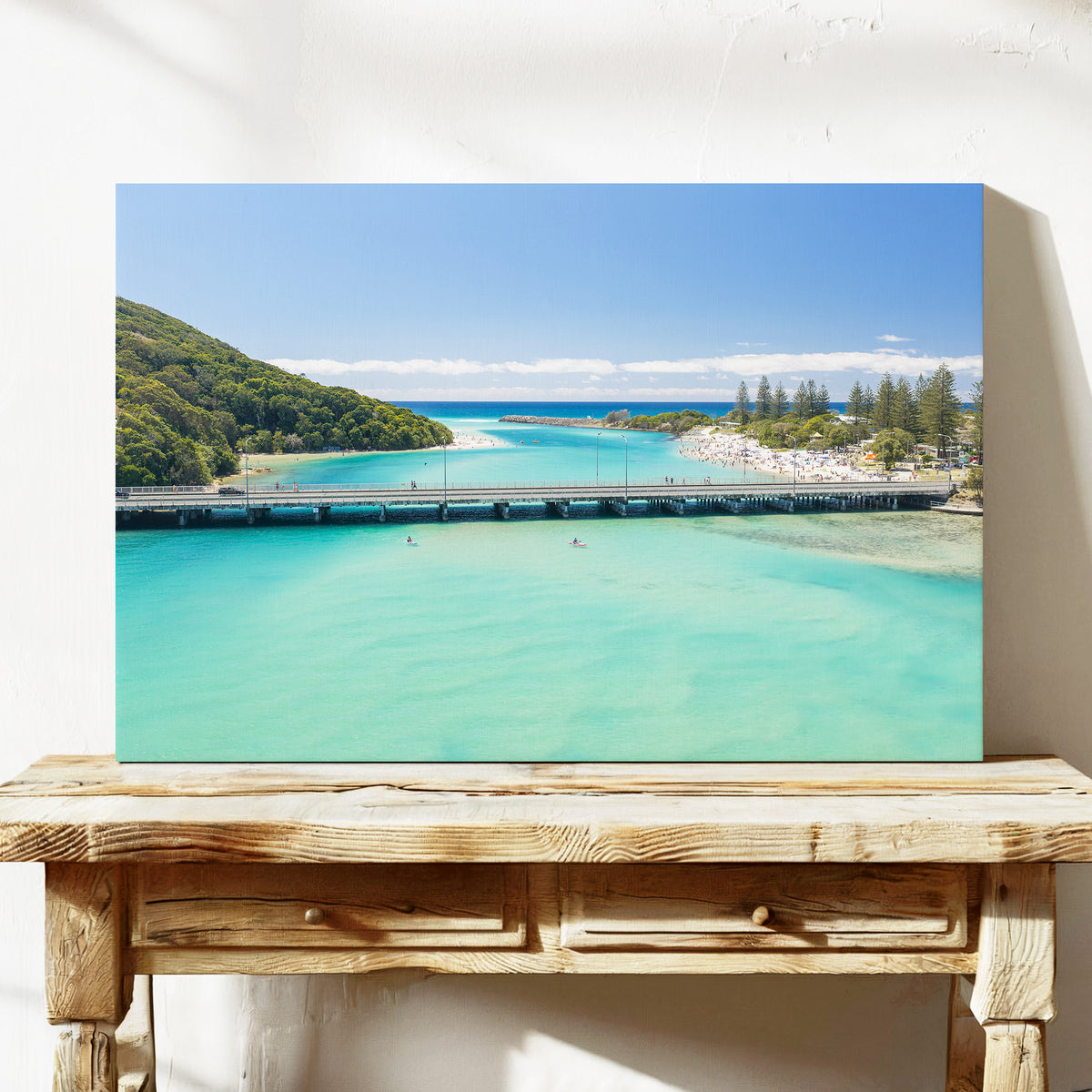 Tallebudgera Creek Bridge Canvas Print stretched canvas wall art
