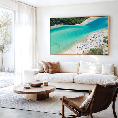 Tallebudgera Creek Summer Wall Art in a living room