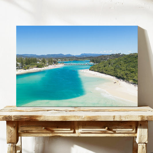 Tallebudgera Creek Sandbank Wall Art stretched canvas wall art