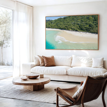 Tallebudgera Creek Bushland Canvas Print in a living room