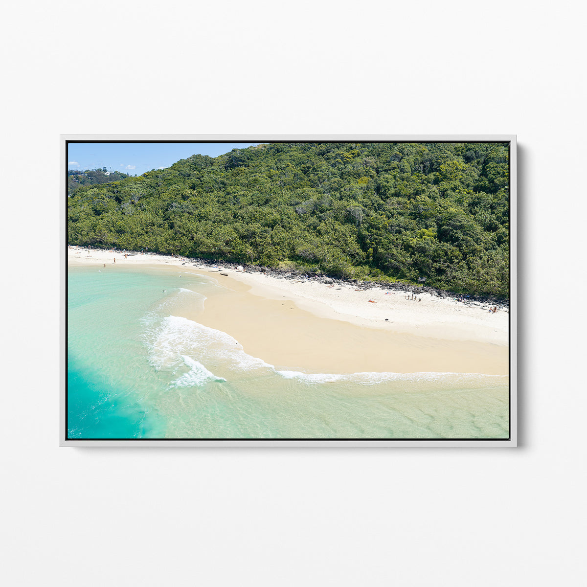 Tallebudgera Creek Bushland Canvas Print white framed canvas