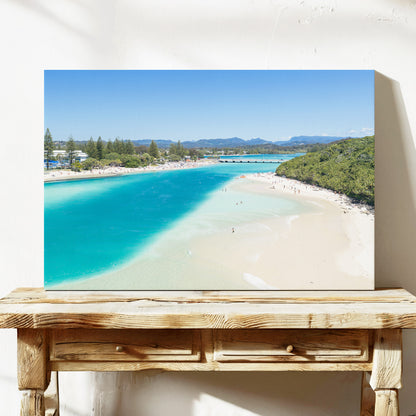 Tallebudgera Creek Turquoise Wall Art stretched canvas wall art